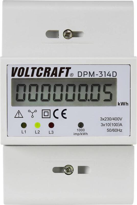 Voltcraft DPM314D Drehstromzähler digital 100A Wechselstromzähler 6W 5 STÜCK - 4016139004334