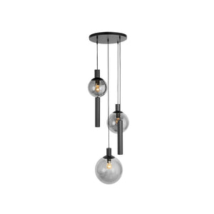 B-Ware Steinhauer Hängeleuchte Bollique LED Pendelleuchte dimmbar schwarz 5-flammig