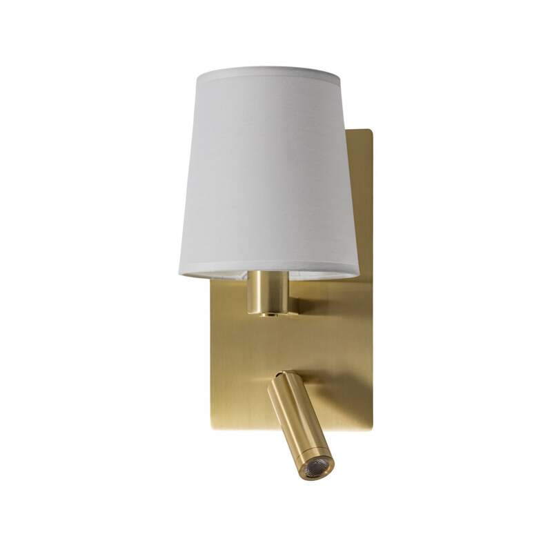 Lindby Wandleuchte Aiden LED Wandlampe Leselicht messing weiß 30,8cm Höhe 14cm - 4251096554786