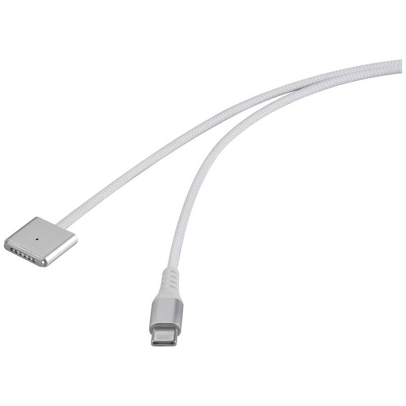 Renkforce USB-Ladekabel Kabel Magsafe 3 USB-C 1.00 m Weiß magnetischer Stecker - 4064161334059