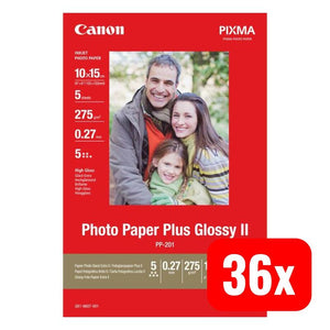 B-Ware Canon Fotopapier Plus Glossy II PP-201 20 Blatt Fotopapier für Drucker A4