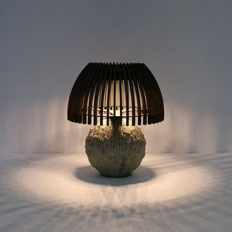 Les Jardins LED Table Lamp Alba, Grey/beige, Height 41 Cm - 3561619700776