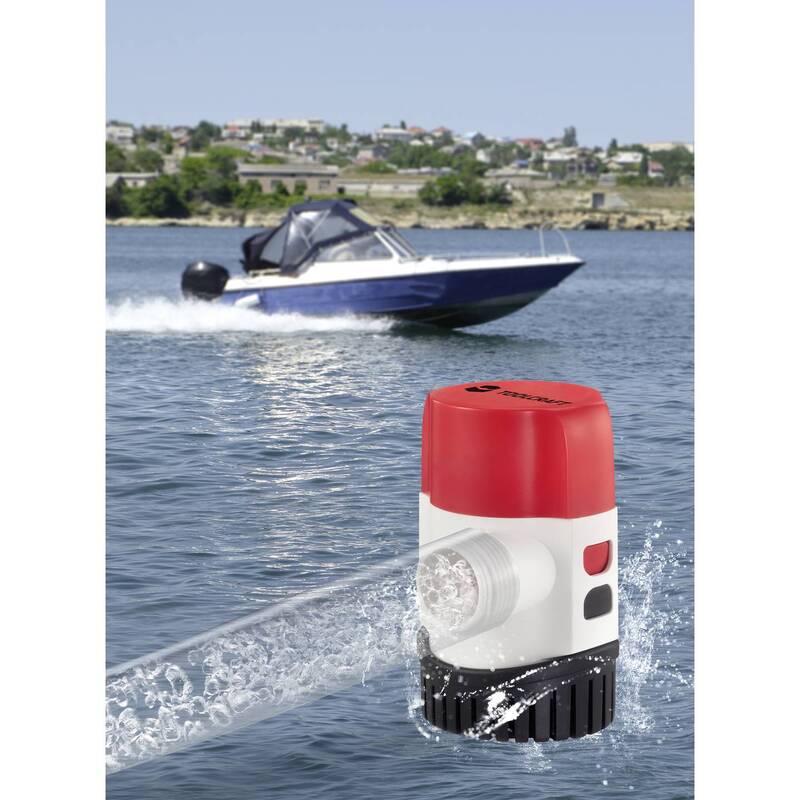 Toolcraft Niedervolt-Tauchpumpe 3028l/h 12V DC Wasserpumpe mit Sensor 3m Höhe - 4064161189123