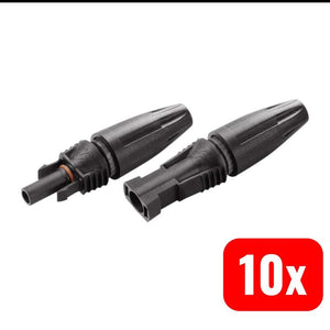 10x B-Ware Weidmüller Photovoltaik-Steckverbinder PV-STICK SET Schwarz IP65 1000V 30A 1 St.