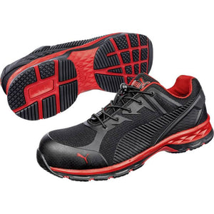 B-Ware Puma FUSE MOTION 2 RED LOW S1P ESDG Sicherheitsschuh Größe 42 Schwarz Rot