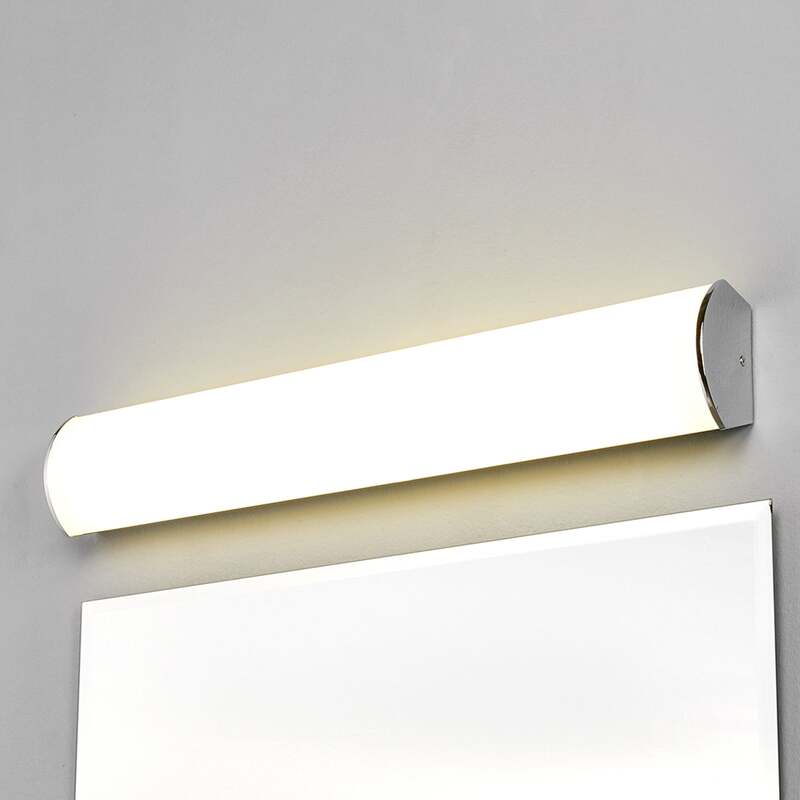 Lindby Wandleuchte Elanur LED Wandlampe Badezimmerleuchte chrom weiß 58cm IP44 - 6291106550504