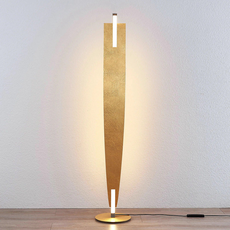 Lucande Stehleuchte Standlampe LED gold Marija Metall Kunststoff dimmbar - 12753289658028