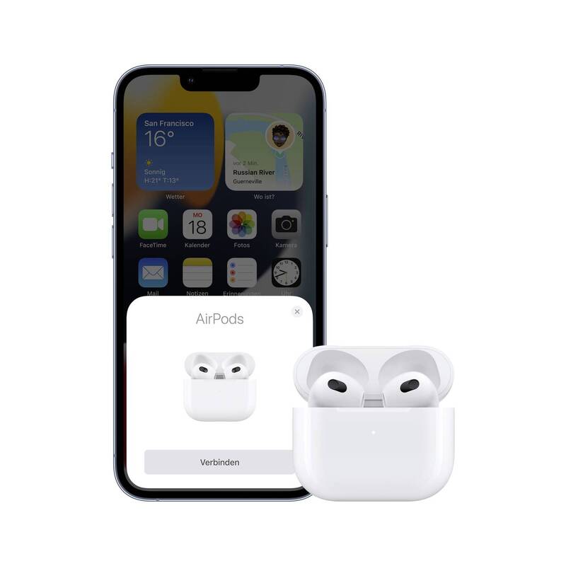 Apple AirPods 3. Generation Bluetooth Kopfhörer mit MagSafe Ladecase Weiß - 0194252818527