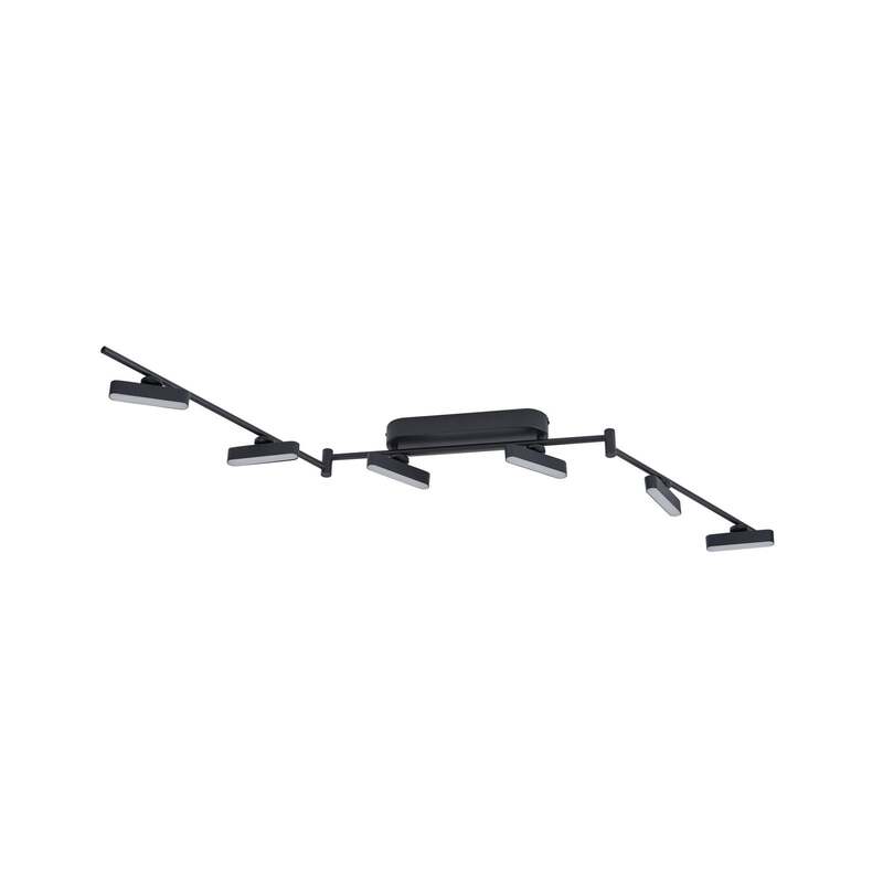 Lindby LED Strahler Deckenleuchte Lichtleiste Eldrin Schwarz dimmbar sechsflammi - 4251911791211