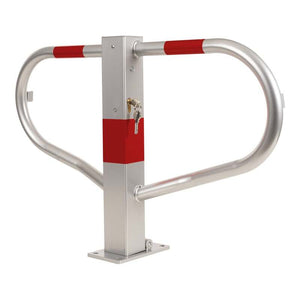 B-Ware Stier Parkbügel umlegbar Zylinderschloss Parkplatzschutz rot 512x775x190mm