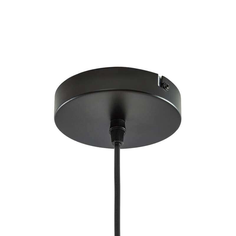 Lindby Hängeleuchte Romaine LED Pendelleuchte dimmbar natur Ø50cm Bambus schwarz - 4255830913907