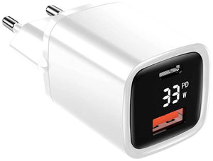 B-Ware Eaxus Dual Port USB-Ladegerät 33W 2x USB-A USB-C 3000mA kompakt weiß
