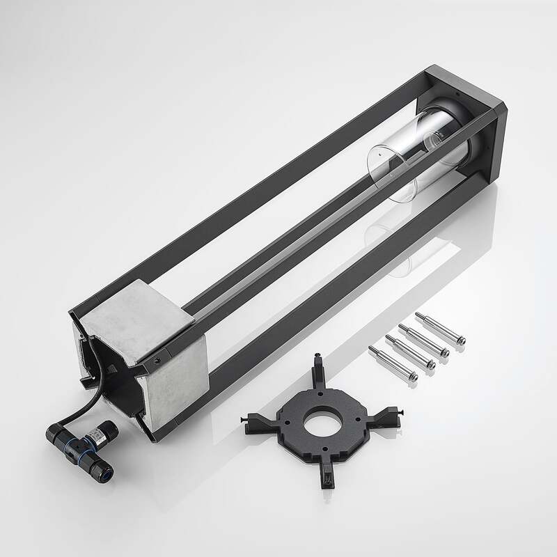 Lucande Wegeleuchte Kalisa LED Gartenleuchte dimmbar grau 70cm IP44 Aluminium - 4251911703351