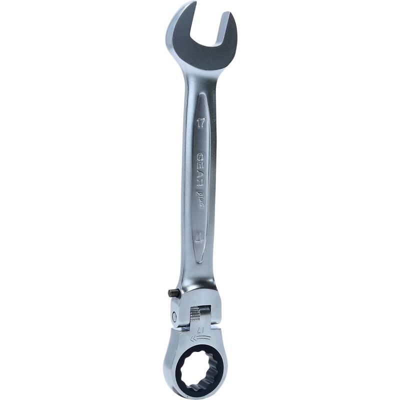 KS Tools Maul-Ringratschenschlüssel 17mm 72 Zähne Chrom-Vanadium Stahl 190mm - 4042146116807