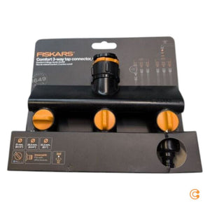B-Ware Fiskars Verteiler Ventil Hahnverbinder 3 Wege On Off Comfort Bewässerung