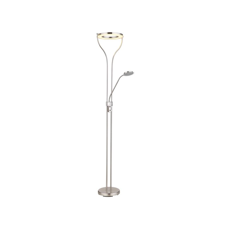 Globo LED-Stehlampe Ebro Stehleuchte Standlampe Höhe 194 cm nickelfarben 2-flg. - 9007371445202