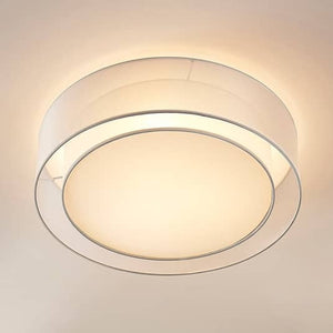 B-Ware Lindby Stoff Deckenlampe Amon Deckenlampe Deckenlicht Led  3 Flmg Dimmbar Weiß