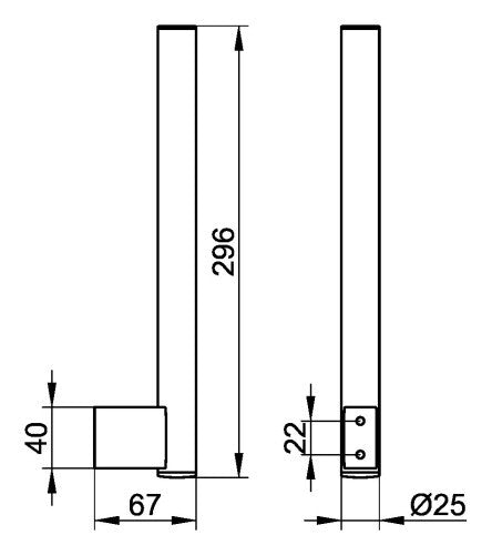 Keuco Papier-Ersatzrollenhalter Plan Aluminium Silber-Eloxiert für 2 Rollen - 4017214563784