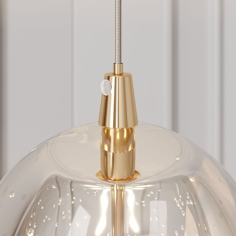 Lucande LED-Pendelleuchte Hayley Pendelleuchte Lampe Leuchte Glaskugel 1-fl gold - 4251096562439
