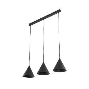 B-Ware TK Lighting Hängeleuchte Cono 3-flammig LED Pendelleuchte dimmbar schwarz 86x19