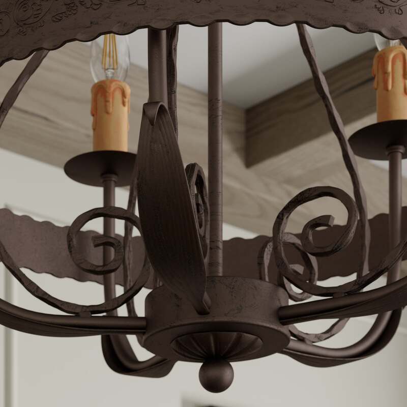 Kronleuchter Loara fünfflammig Leuchte Lampe Kronlampe Deckenlampe Deckenleuchte - 5907812627461