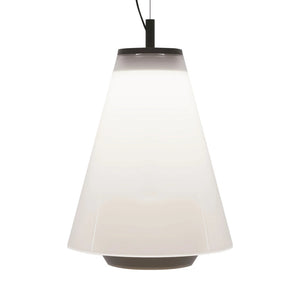B-Ware Prandina Pendelleuchte Hängelampe Shuttle schwarz Glas opal Aluminium weiß