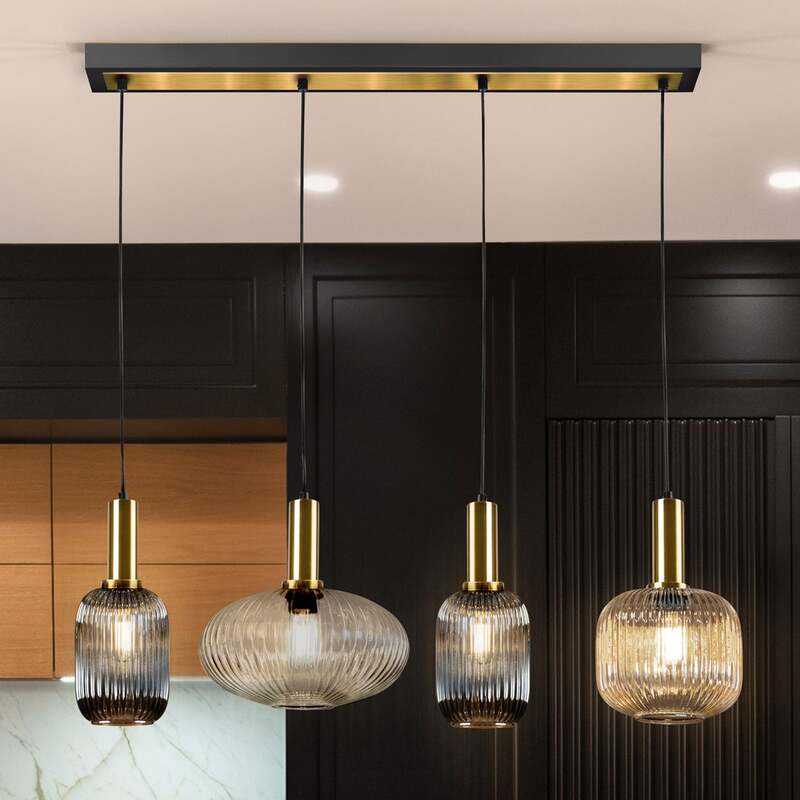 Schuller Valencia Hängeleuchte Pendelleuchte Norma Glas bunt Metall 98 cm 4-351 - 8435435334147