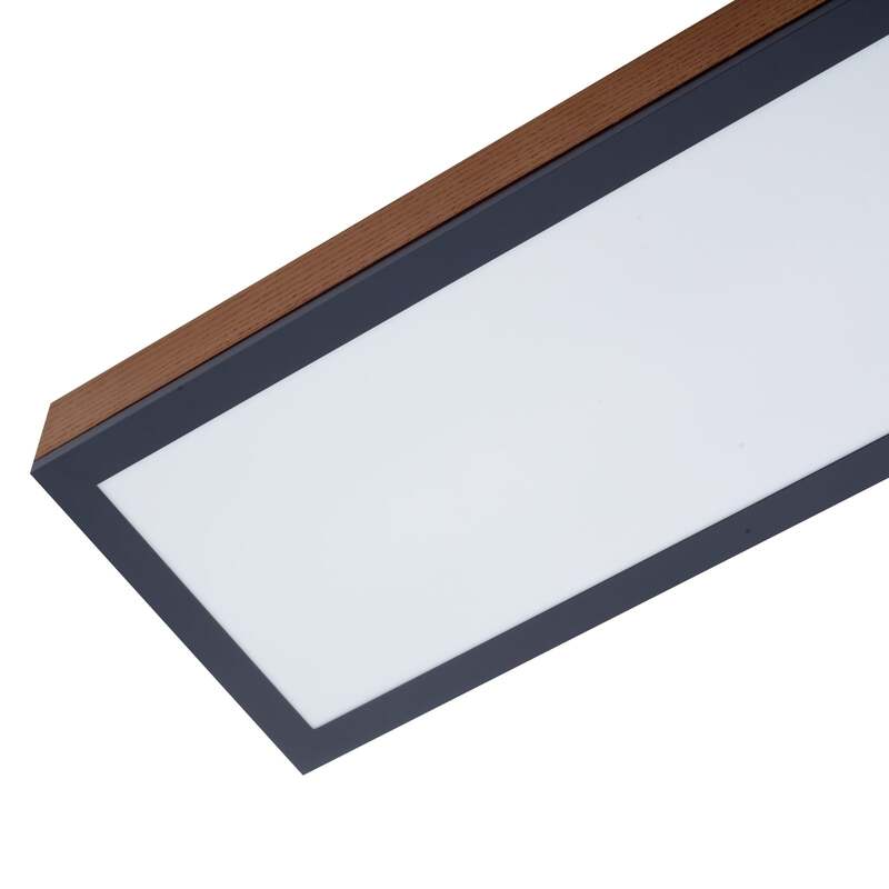 Lindby Deckenlampe Deckenleuchte Laviona LED Lampe graphit 80x20cm warmweiß - 4251911747003