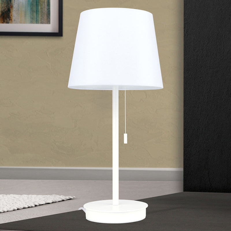 Orion Tischleuchte Ludwig USB Tischlampe Leuchte Lampe Stahl Leinen weiß 50cm - 9003090270286
