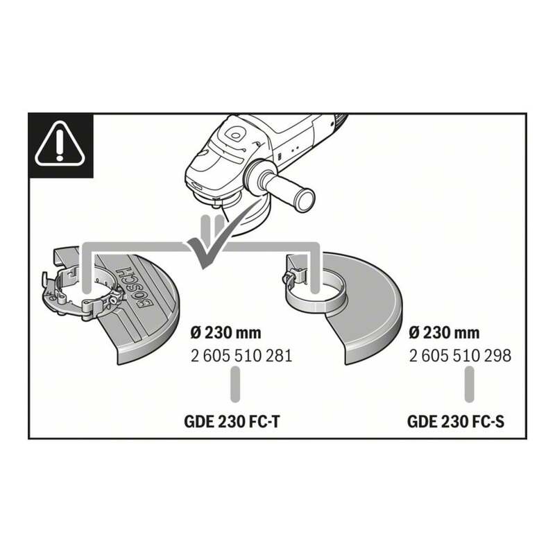 Bosch Absaughaube GDE 230 FC-S Staubabsaugung Winkelschleifer Handwerkzeug 60mm - 3165140800594