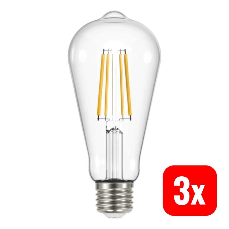 Arcchio LED Leuchtmittel Filament Rustika E27 3,8W warmweiß 806lm klar 2700K - 4251911762013