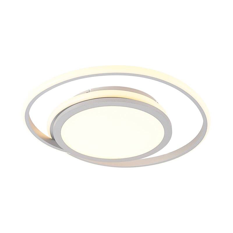 Lucande Deckenleuchte Deckenlampe LED Noud silber Aluminium dimmbar 49 cm - 4251096597653
