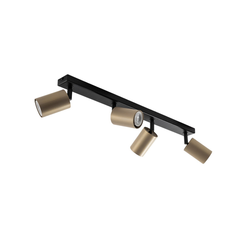 Sigma Deckenstrahler Zoom LED Strahler 4-flammig dimmbar schwarz gold 60cm - 5907554416620