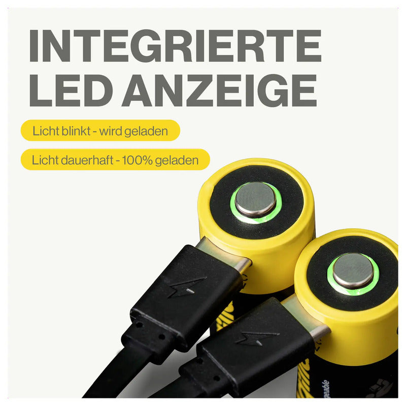 Aqiila Akku CR123A Li-Ion 3V 750mAh wiederaufladbar 2er Set mit Schutzschaltung - 8716778936381