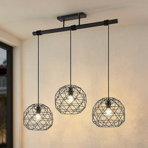 B-Ware Lindby Paridimo Hängelampe Hängeleuchte Pendellampe Lampe Leuchte Stahl 3 flg.