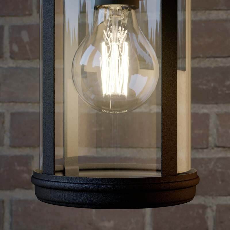 Lindby Außenwandleuchte Zayn LED Gartenleuchte Lampe dimmbar schwarz IP23 33cm - 4251096568134