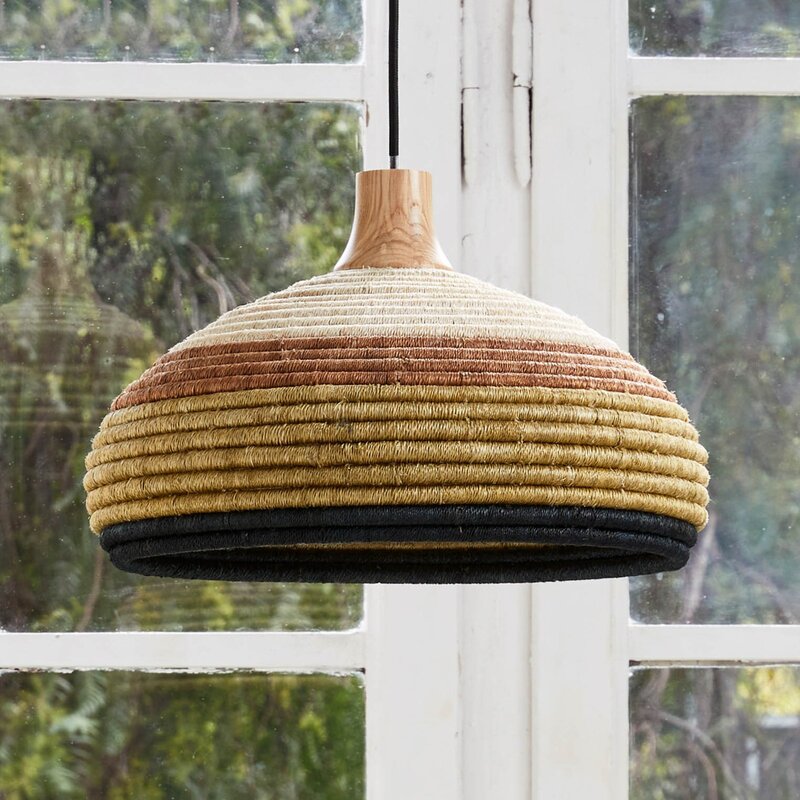 Forestier Pendelleuchte Hängelampe Leuchte Grün Rattan Hanf E27 Designer Jette - 3700663921373