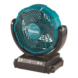 B-Ware Makita Akku-Lüfter Standventilator mit Oszillation 3 Stufen Kunststoff türkis
