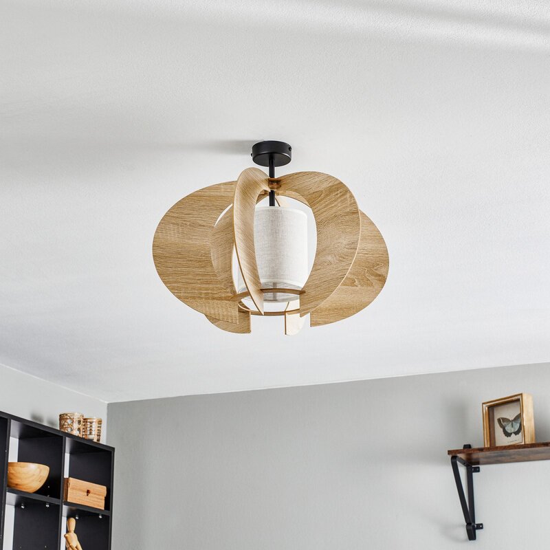 SIGMA Deckenleuchte Modern C M Deckenlampe Leuchte Lampe mit Holz-Lamellen Ø50cm - 5902335267927