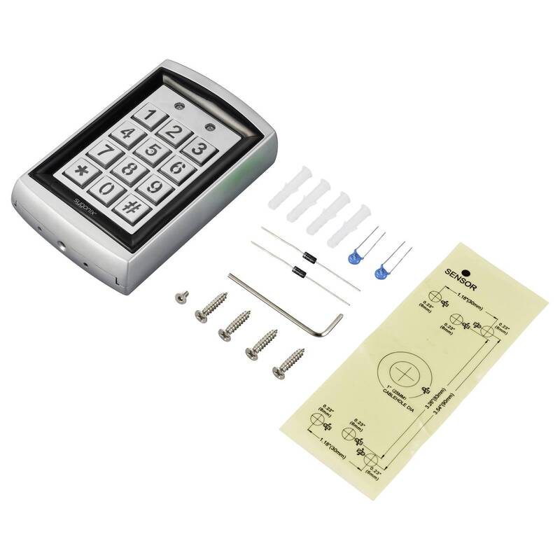 Sygonix Code-Tastatur RFID Oberflächenmontage IP66 beleuchtet 12V 24V silber - 4064161333632