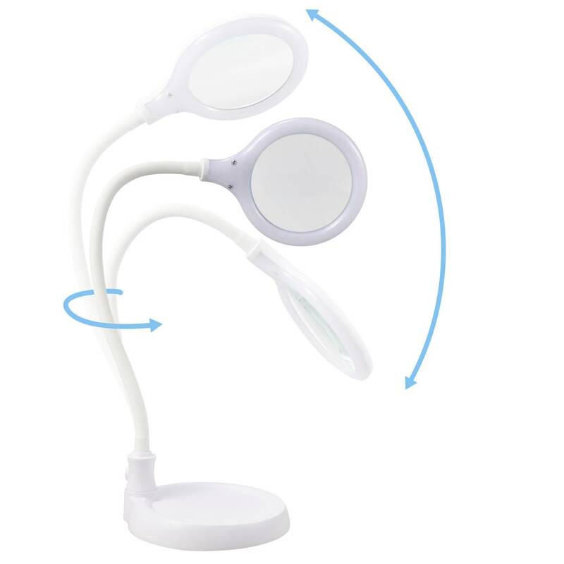 TOOLCRAFT Lupenleuchte Lupenlampe LED Tischleuchte Schwanenhals Vergrößerung - 4064161318400