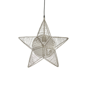 B-Ware PR Home Dekostern Rigel Hängelampe LED Metall silber Ø50cm festlich 1x25W