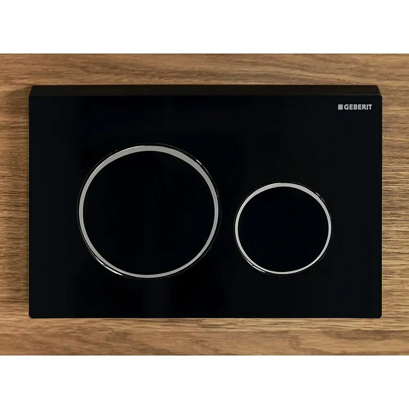 GEBERIT Betätigungsplatte Sigma 20 2-Mengen-Spülung schwarz Hochglanz 24,6cm - 4025416544654