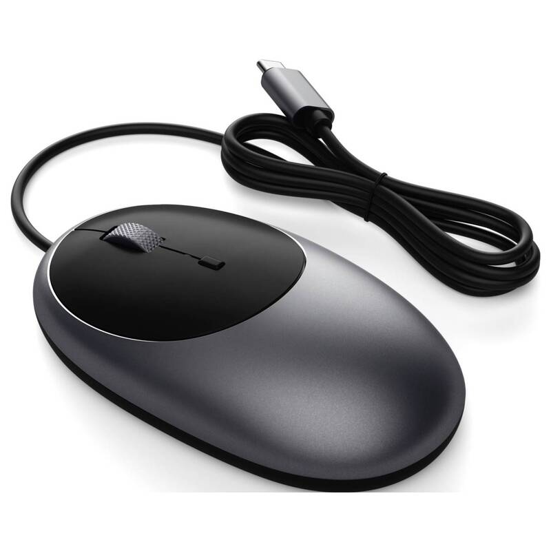 Satechi C1 Maus Kabelgebunden Infrarot 3200 dpi Beleuchtet Ergonomisch Anthrazit - 0879961009564