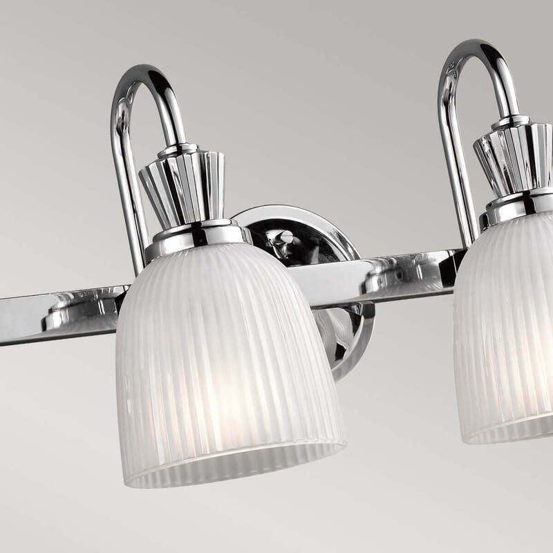 KICHLER LED-Wandleuchte Cora Badleuchte Wandleuchte Leuchte fürs Bad 4-fl chrom - 5024005295716