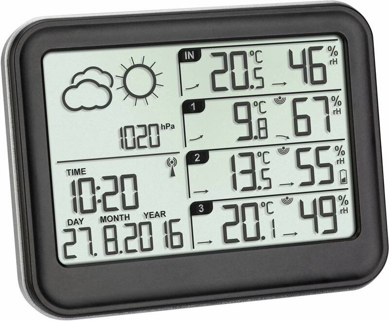 TFA Funk-Wetterstation View 35.1142.01 3 externe Sensoren Tendenzpfeile - 4009816029546