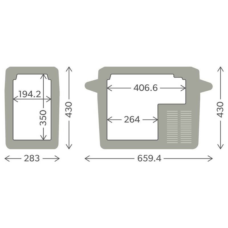 Dometic Kühlbox CFF 20 Kompressor 12V/DC 230V/AC 21l +10°C bis -16°C grau - 0034223331047
