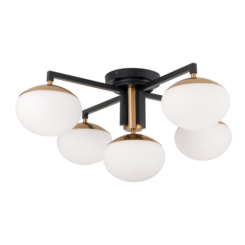 Deckenleuchte Josephine 5-flammig LED Lampe dimmbar schwarz weiß Ø73,5cm - 9003090275298