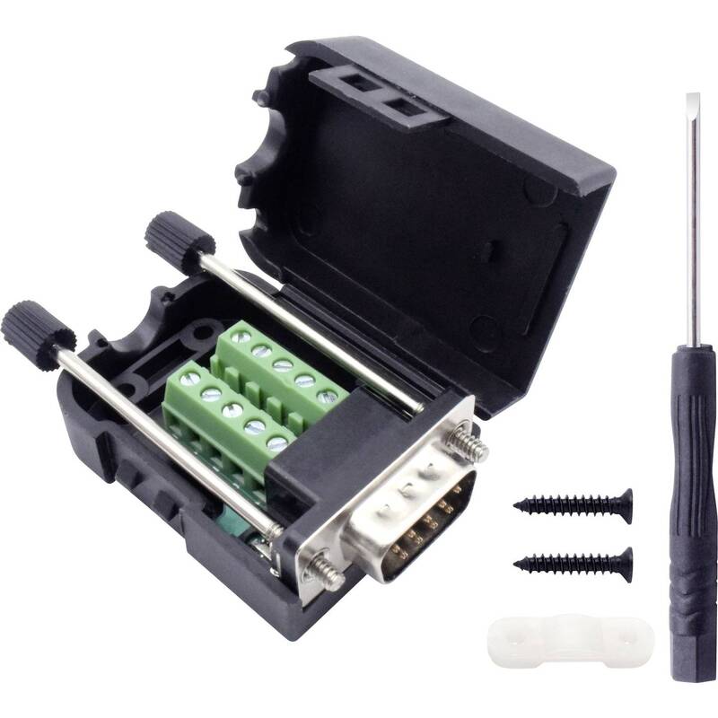 TRU COMPONENTS D-SUB Einbaustecker 9-polig Schraubanschluss ABS 1 Stück - 4053199961436