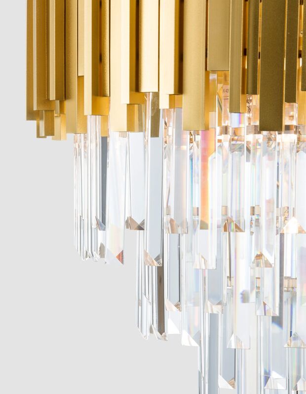 Nova Luce Pendelleuchte Hängeleuchte GRANE Gold Kristall E14 LED SIEHE TEXT/FOTO - 5212017427144